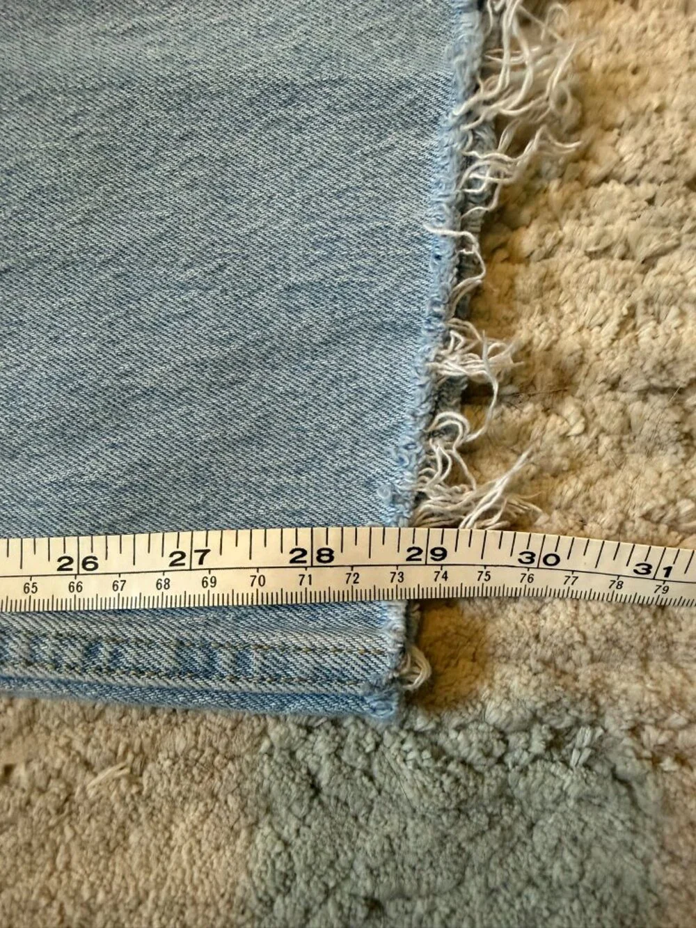 Levi's 527 Slim Bootcut Light Wash Jeans Size 31 x 32 Raw Hem